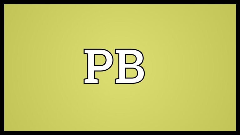 Il Significato di PB: Scopri Tutto Qui